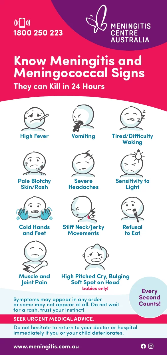 Free Meningitis and Meningococcal Awareness Fridge Magnet